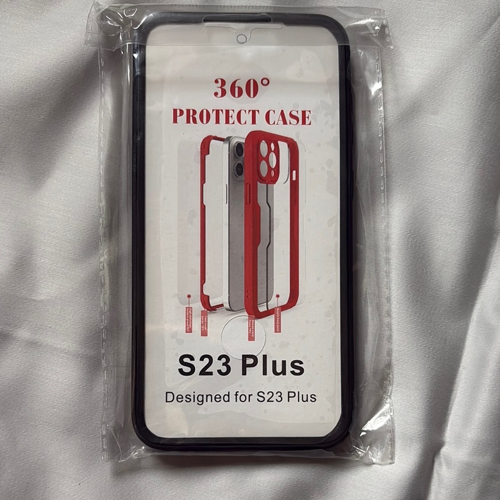 360° Protective Case for S23 Plus - Black‎